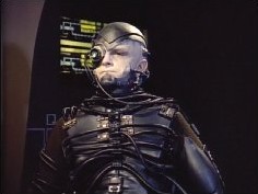 An anonymous Borg drone; the Borg seem to prefer humanoids when creating and assimilating drones, the typical mechanical to biological mass ratio can be as high as 50%.